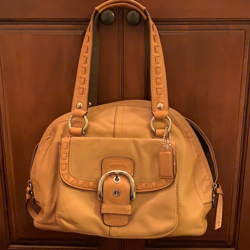 Coach Tan Leather Shoulder Bag